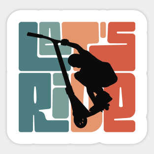 Scooter tailgrab. Let's ride Sticker